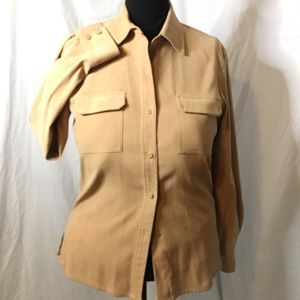 Allison Taylor Butterscotch Stretch Blouse Size M